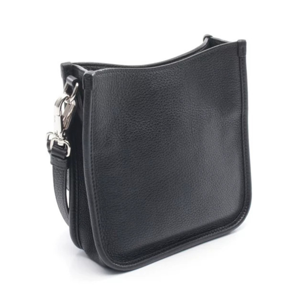 Prada Shoulder Black Leather Canvas Bag VITDAINO SOFT